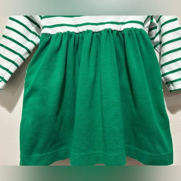 Hanna Andersson Christmas Winter Green White Peppermint Dress, 12-18 Months - Picture 10 of 14